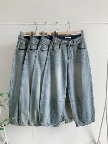  Jean Ống Rộng Bí Cong Túi Kiểu 
