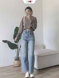  Áo Thun Croptop Tay Dài 