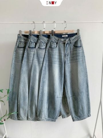  Jean Ống Rộng Bí Cong Túi Kiểu 