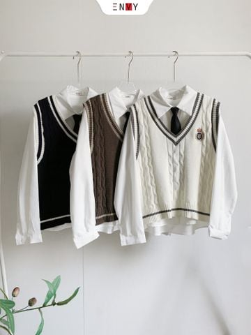  Set Áo Sơ Mi Kèm Áo Gile 