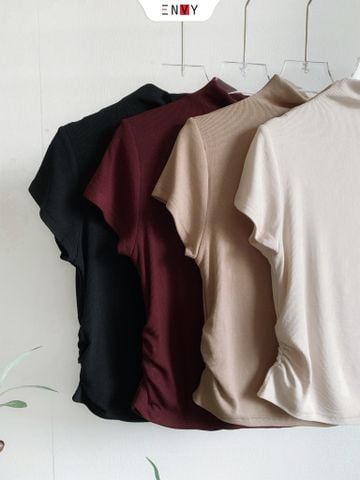  Áo Len Cổ Lọ Tay Ngắn 