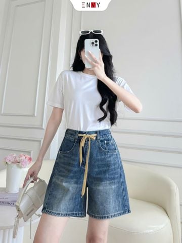 Jean Ngố Lưng Thun Phối Dây 