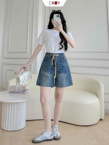  Jean Ngố Lưng Thun Phối Dây 