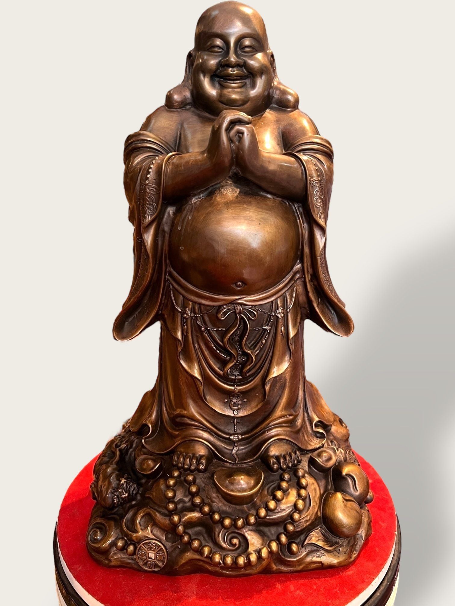 Tượng Di Lặc chúc phúc bằng đồng