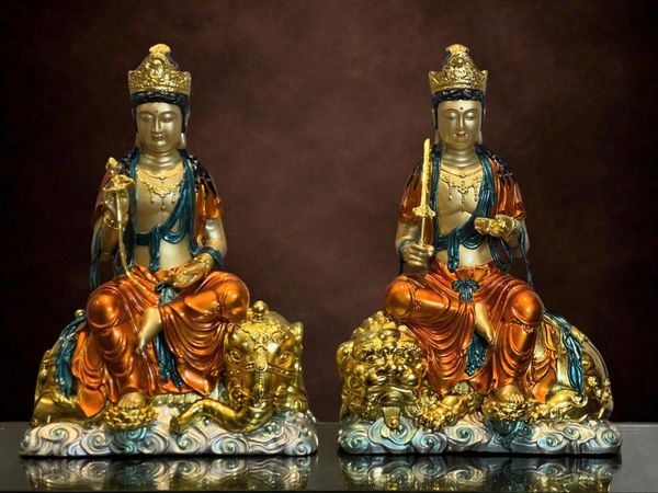 Phổ Hiền Bồ Tát-Văn Thù Sư Lợi Bồ Tát