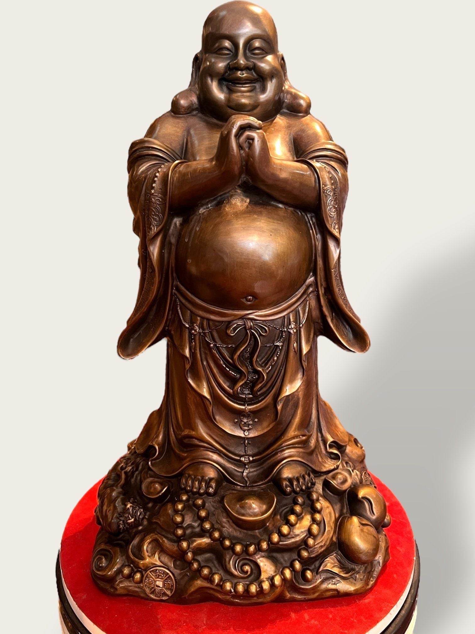 Tượng Di Lặc chúc phúc bằng đồng