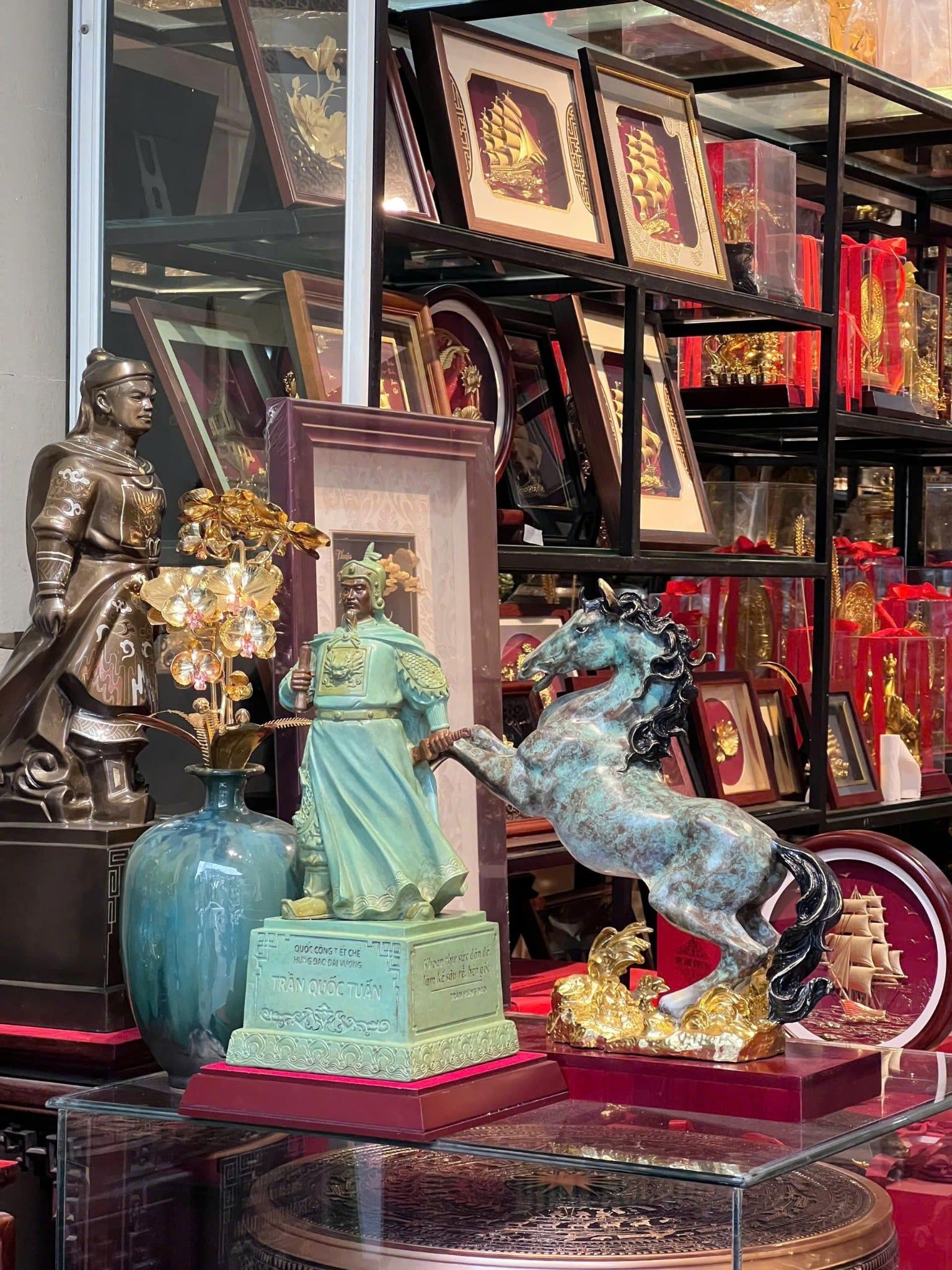 Tượng Trần Hưng Đạo 50cm bằng đồng để bàn