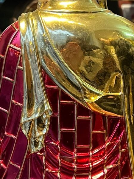 Tượng địa tạng vương bồ tát cao 50cm 15kg  bằng đồng, màu thủ công vẽ gấm diện