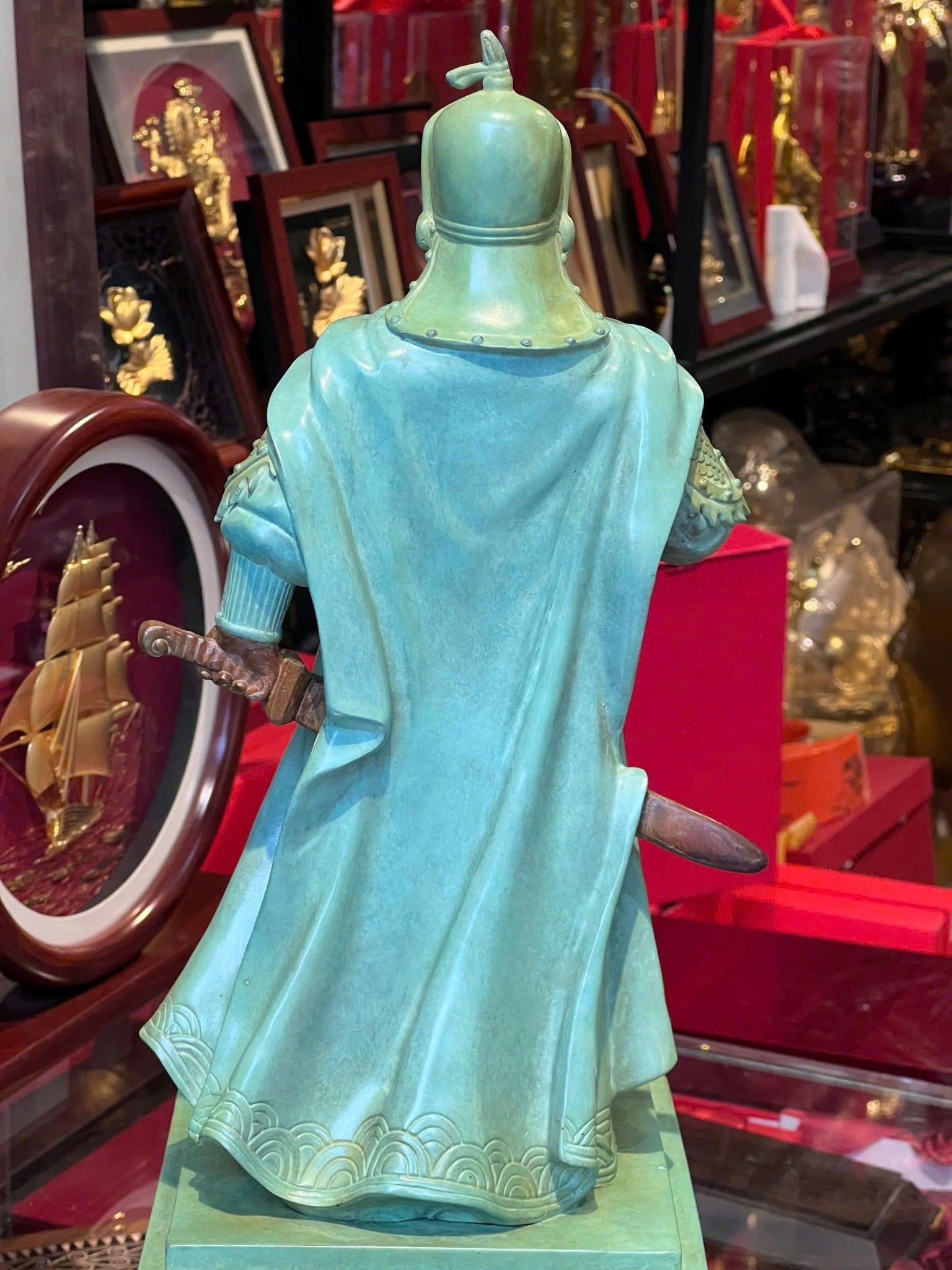 Tượng trần hưng đạo bằng đồng cao 50cm