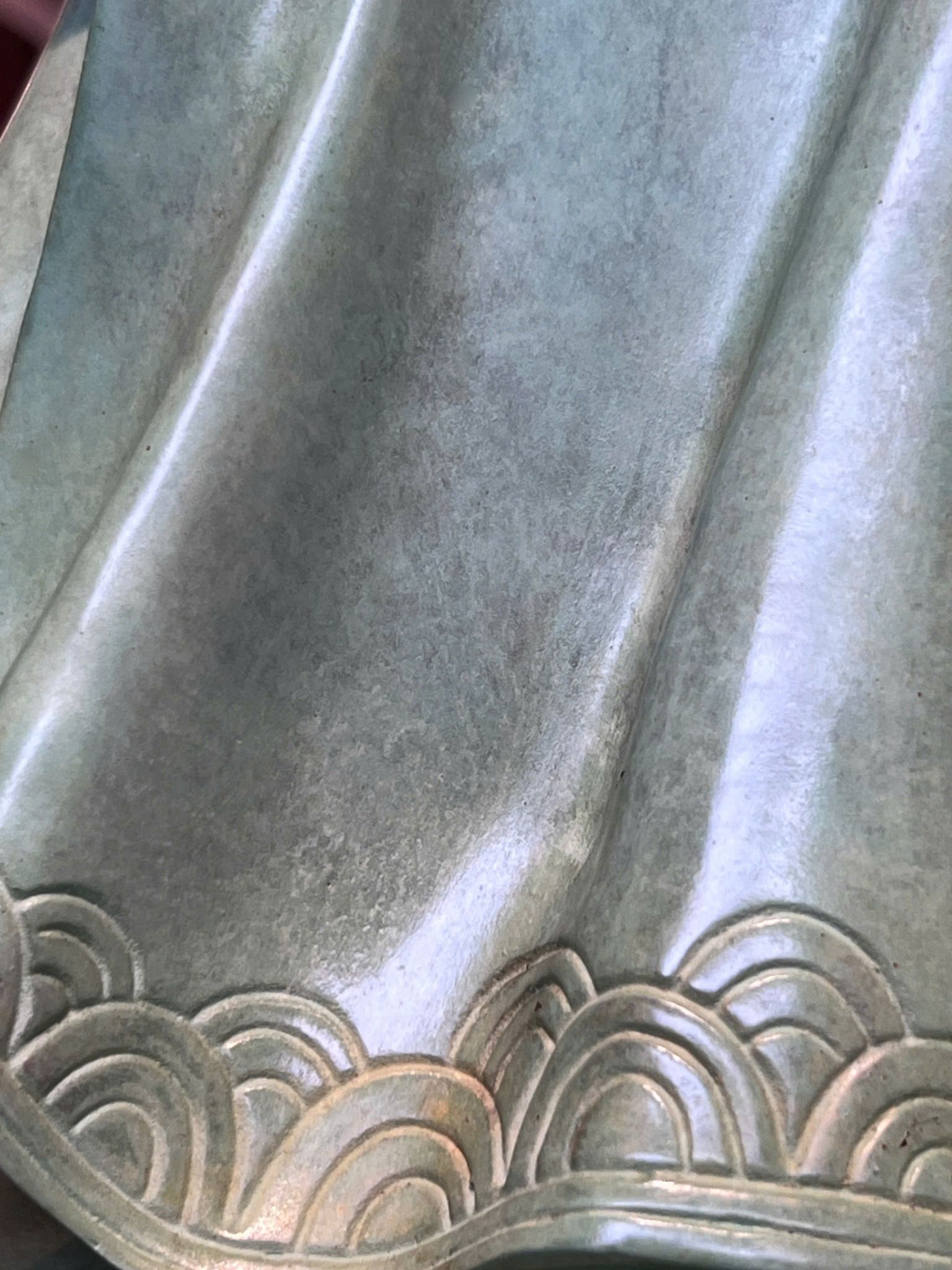 Tượng Trần Hưng Đạo bằng đồng 50cm patina xanh ngọc lục bích vân cổ