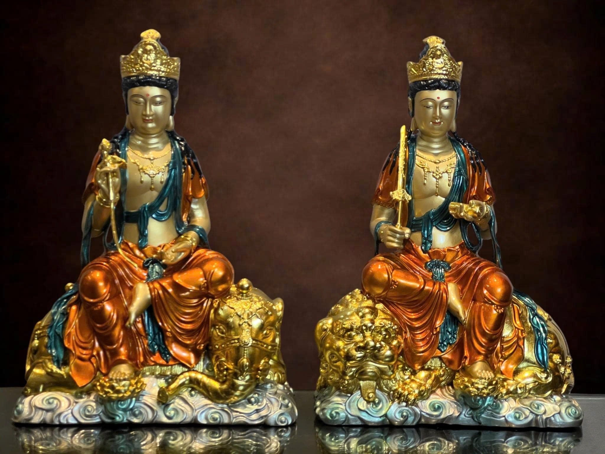 Phổ Hiền Bồ Tát-Văn Thù Sư Lợi Bồ Tát