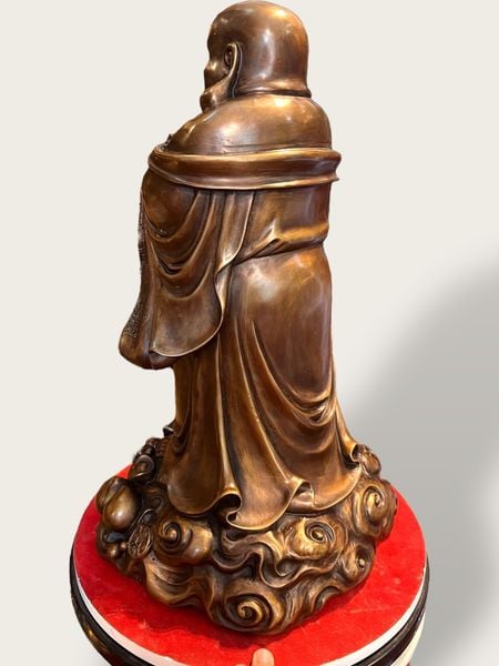 Tượng phật Di Lặc chúc phúc bằng đồng Cao 48 ngang 27 nặng 13 kg