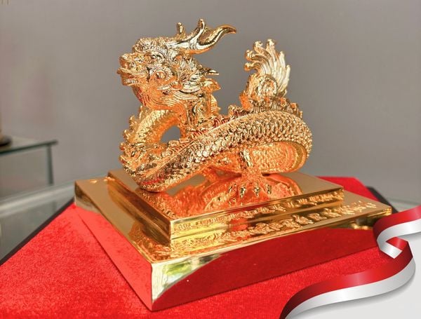 Ấn rồng Hoàng Đế Chi Bảo mạ vàng 24k