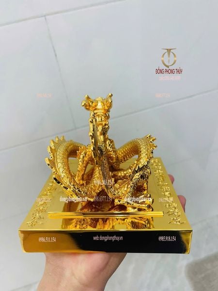 Ấn rồng Hoàng Đế Chi Bảo mạ vàng 24k
