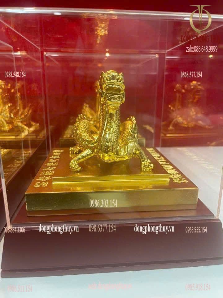 Ấn rồng Hoàng Đế Chi Bảo mạ vàng 24k