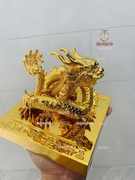 Ấn rồng Hoàng Đế Chi Bảo mạ vàng 24k