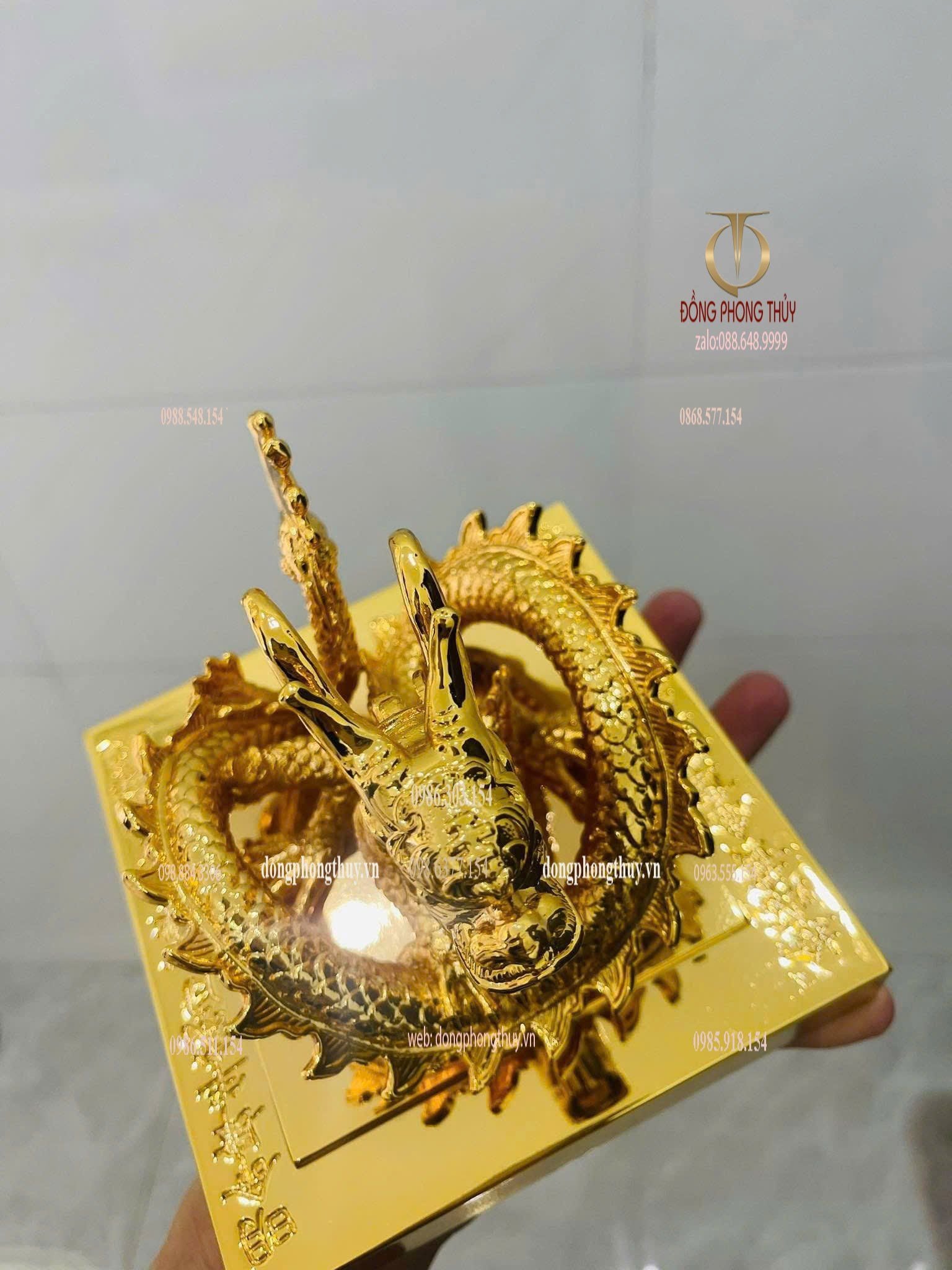 Ấn rồng Hoàng Đế Chi Bảo mạ vàng 24k