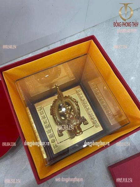 Ấn rồng Hoàng Đế Chi Bảo mạ vàng 24k