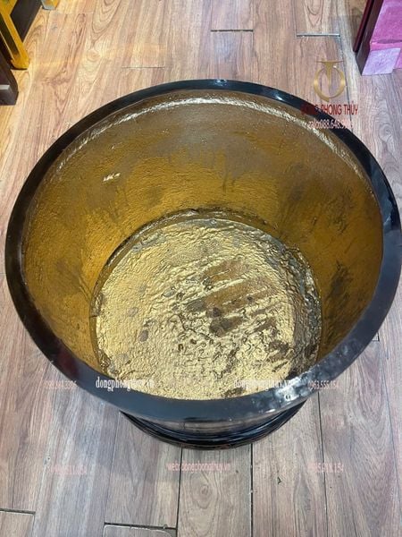 Bát hương đường kính 40cm bằng đồng khảm ngũ sắc