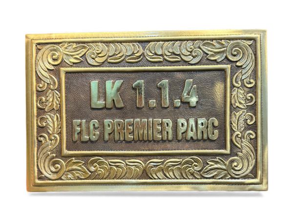 Biển số nhà bằng đồng