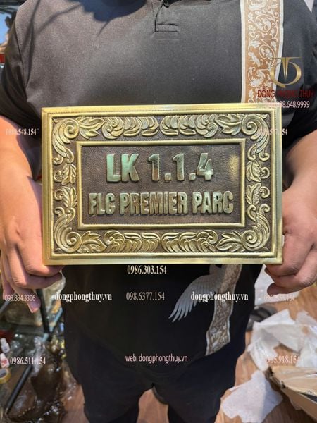 Biển số nhà bằng đồng