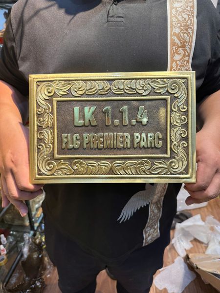 Biển số nhà bằng đồng