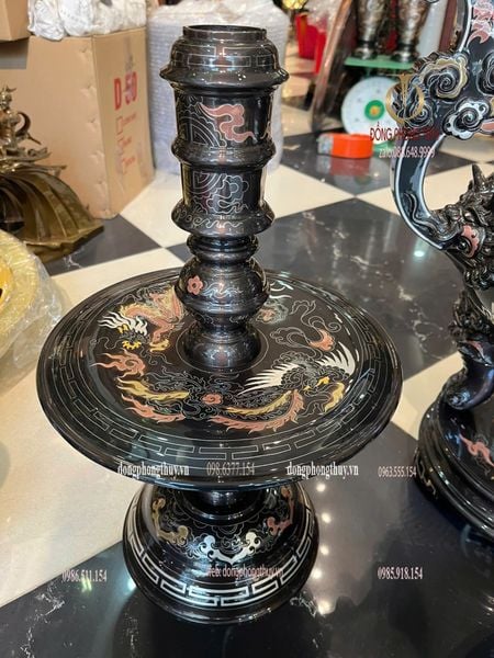 Bộ tam sự cao 65cm khảm ngũ sắc kĩ hàng nghệ nhân