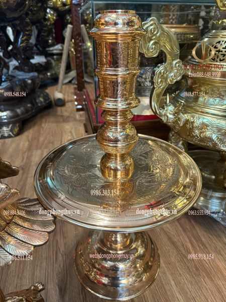 Đỉnh đồng ngũ sự hoa sòi 65cm nặng 48kg đồng đỏ