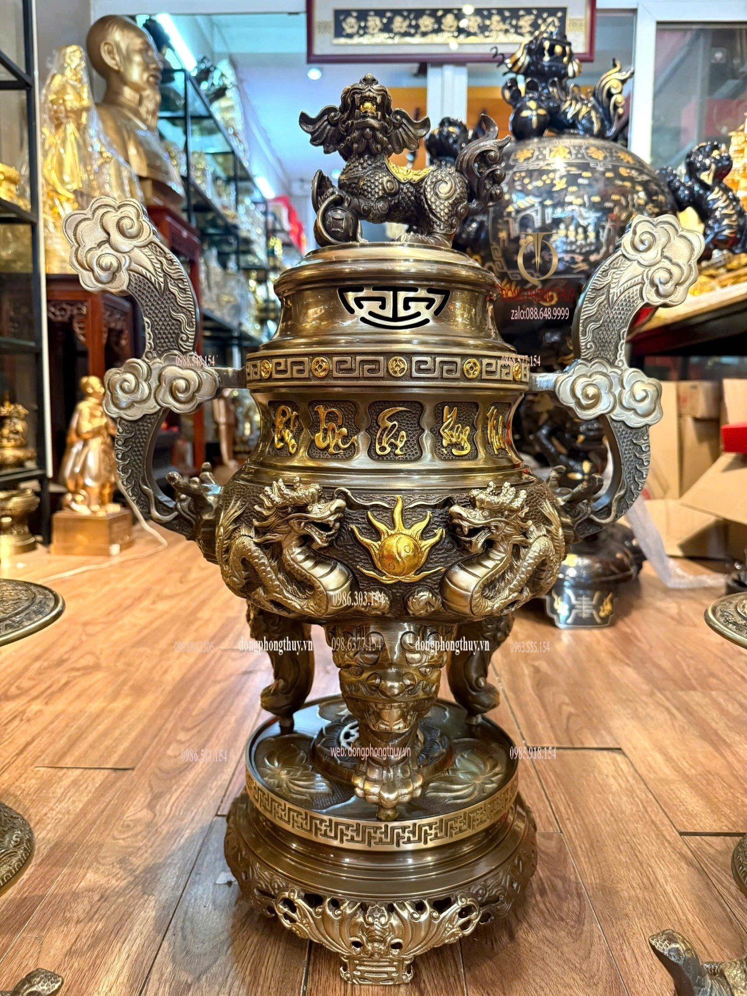 Bộ ngũ sự đồng vàng hun 65cm