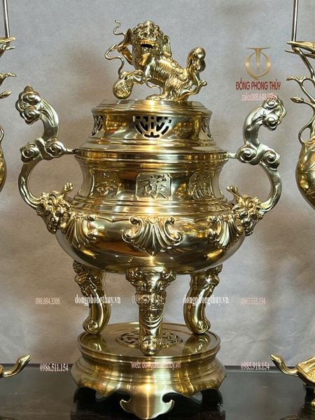 Bộ đỉnh đồng ngũ sự cát tút 50cm nặng 26kg