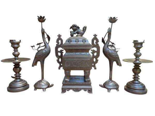 Bộ ngũ sự đỉnh vuông 55cm