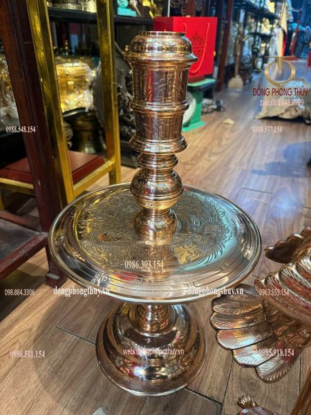 Đỉnh đồng ngũ sự hoa sòi 65cm nặng 48kg đồng đỏ