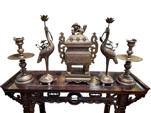 Bộ ngũ sự đỉnh vuông 55cm