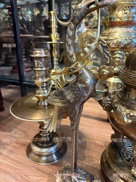 Bộ đỉnh đồng ngũ sự 65cm sòi