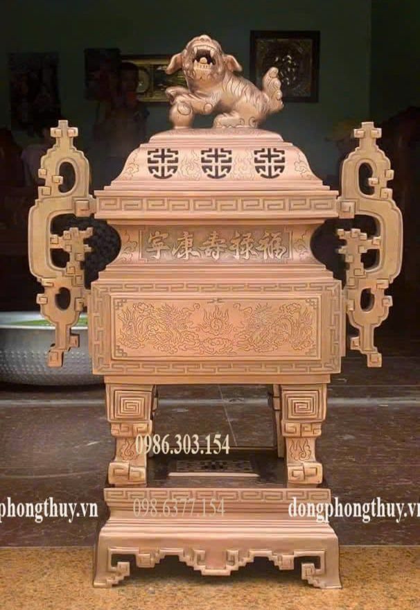 Bộ ngũ sự vuông đồng đỏ 55-60-70cm