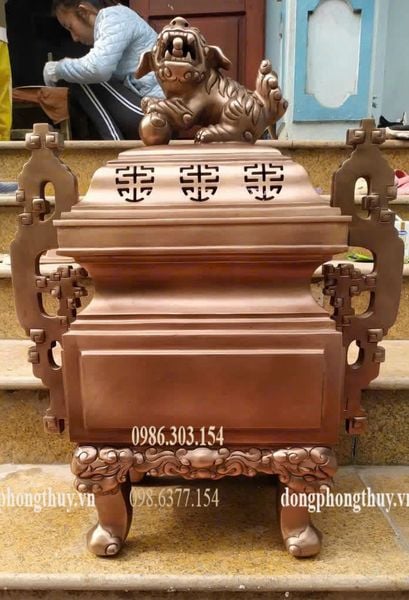 Bộ ngũ sự vuông đồng đỏ 55-60-70cm