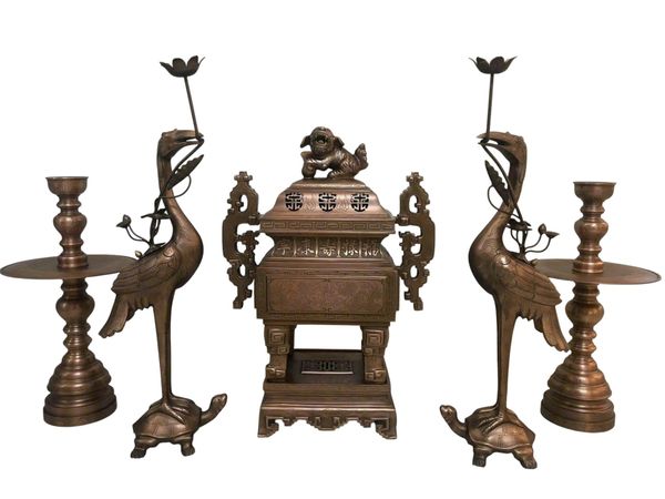 Bộ ngũ sự vuông đồng đỏ 55-60-70cm