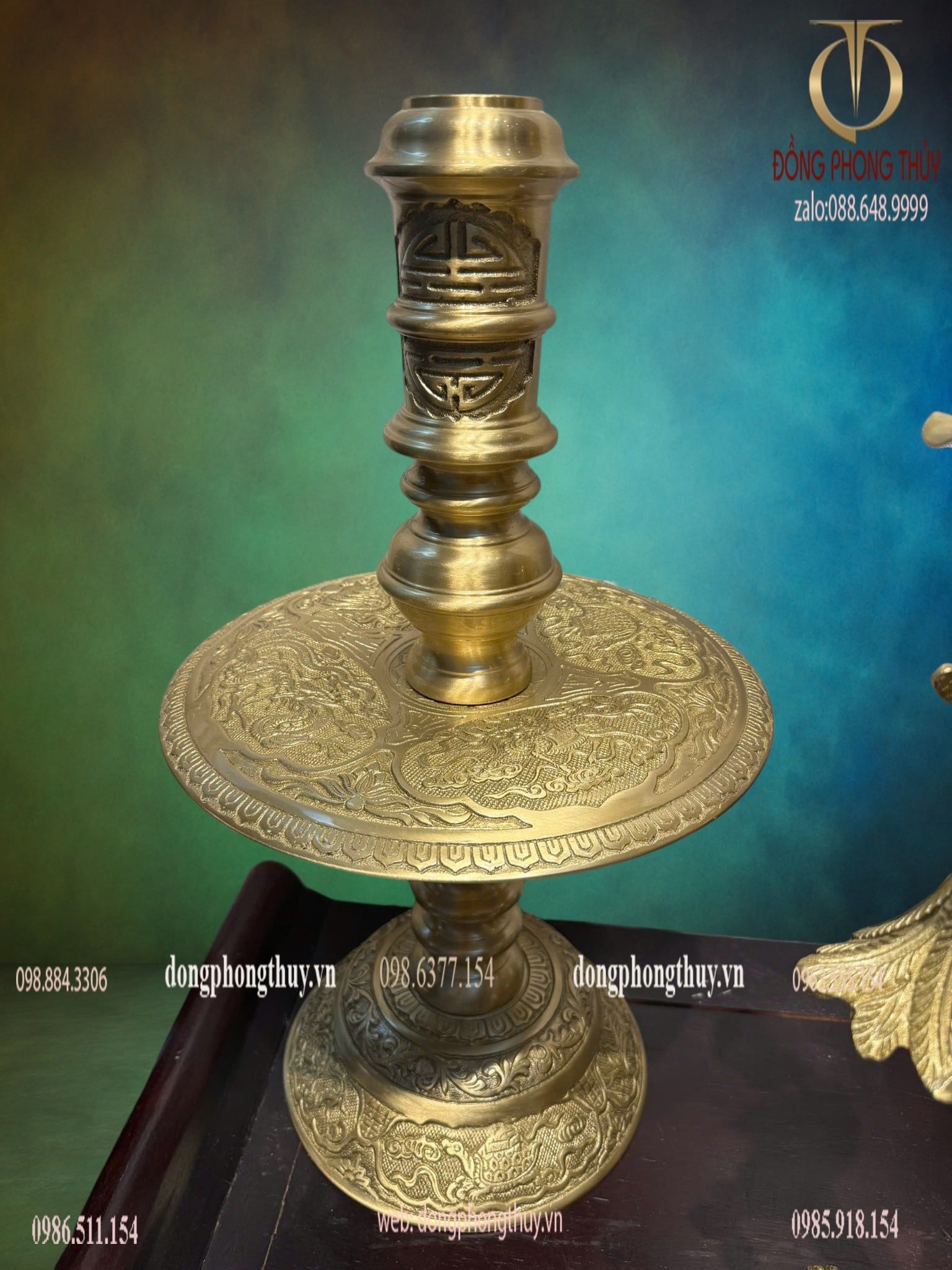 Bộ đỉnh đồng cát tút song long chầu nguyệt