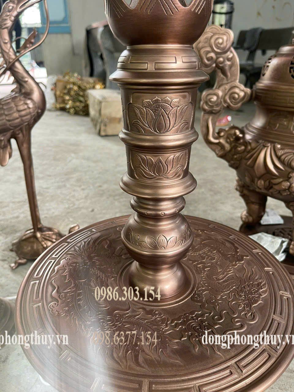 Bộ ngũ sự cao 70cm dơi đào nặng 62kg đồng đỏ