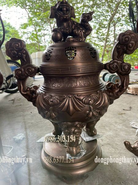 Bộ ngũ sự cao 70cm dơi đào nặng 62kg đồng đỏ