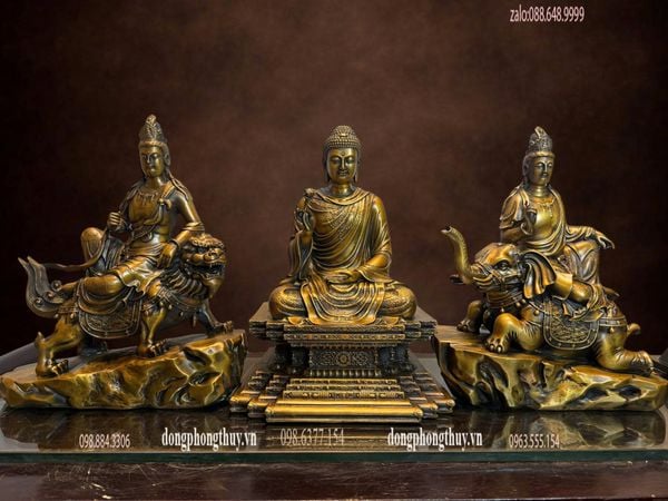 Hoa nghiêm tam thánh bằng đồng