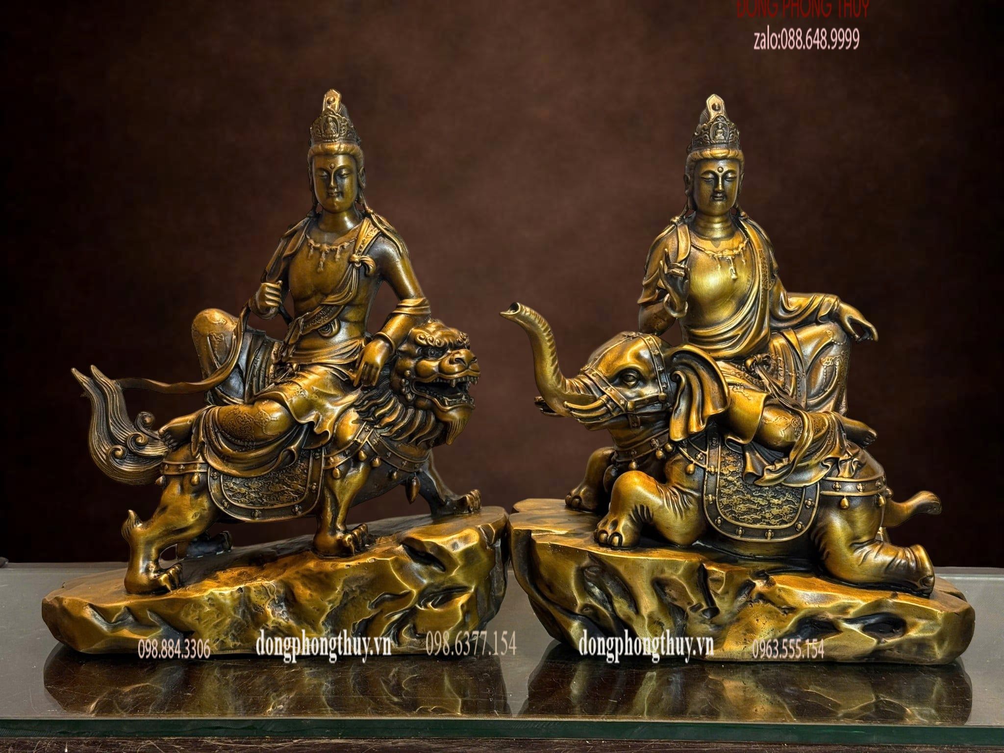 Văn thù sư lợi-phổ hiền bồ tát bằng đồng