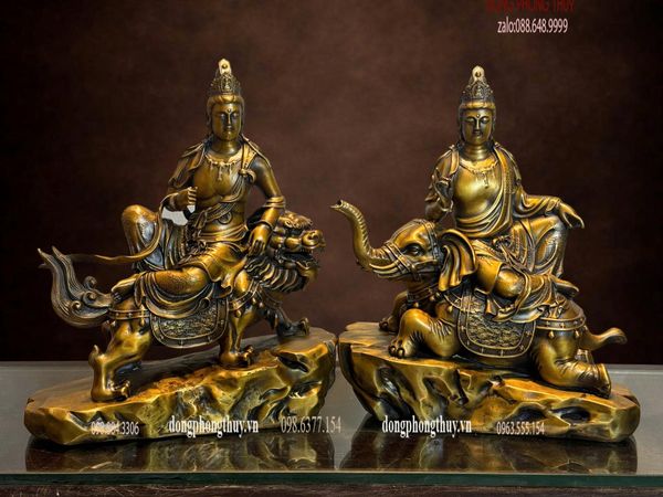 Văn thù sư lợi-phổ hiền bồ tát bằng đồng