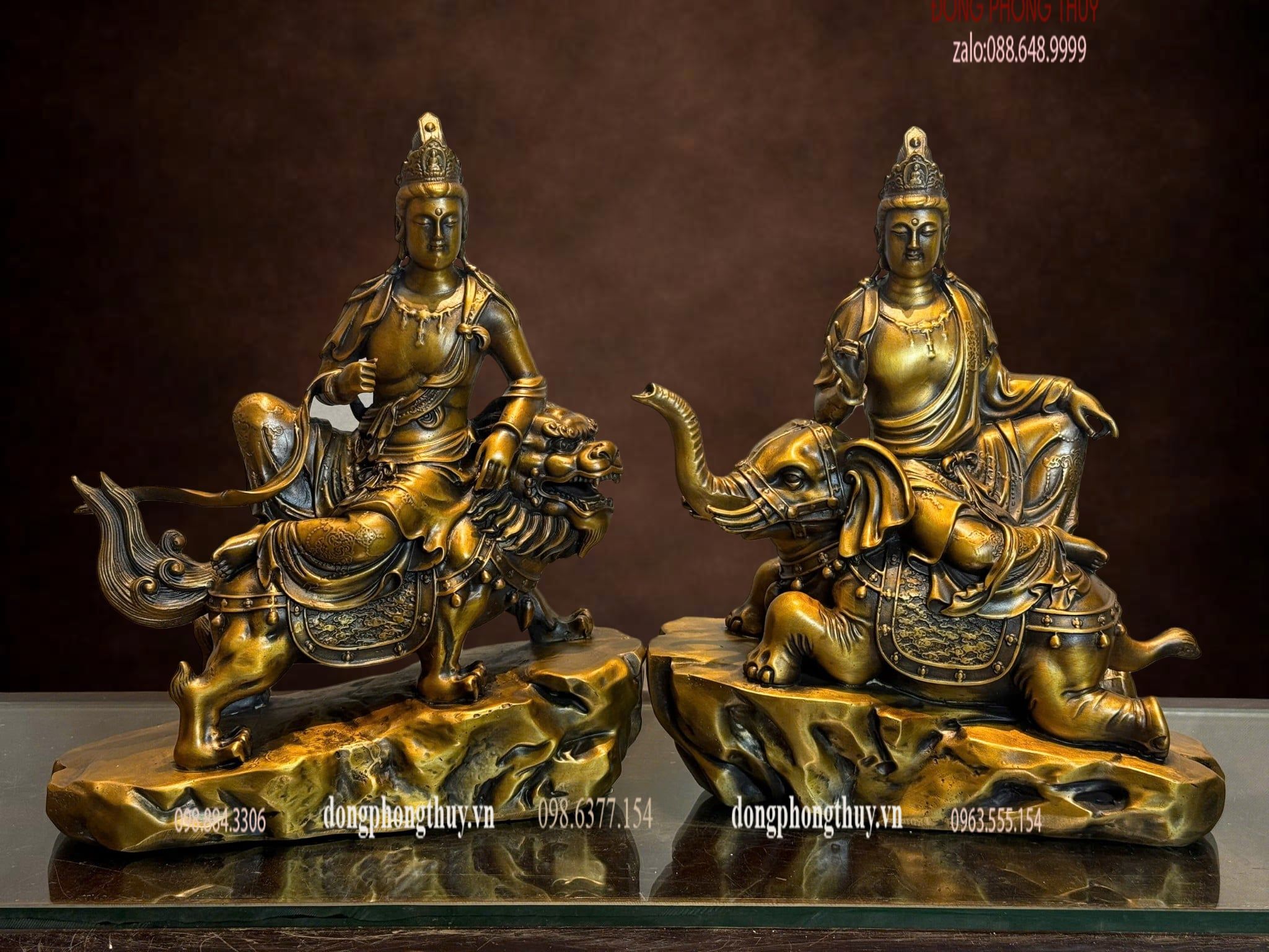 Văn thù sư lợi-phổ hiền bồ tát bằng đồng