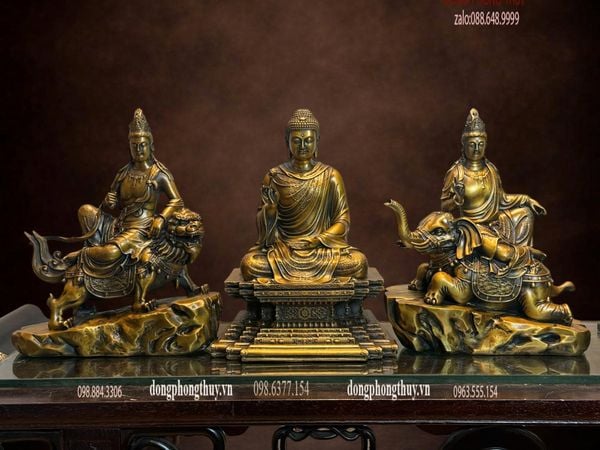 Hoa nghiêm tam thánh bằng đồng