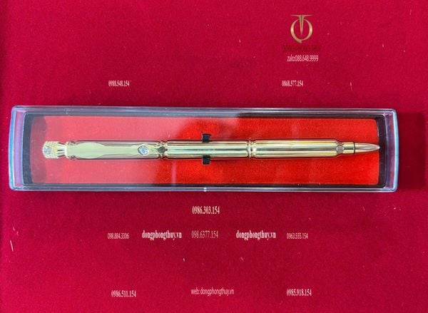 Quà tặng doanh nghiệp-quà tặng đại hội-Bút ký vỏ đạn bằng đồng ghép từ 3 viên đạn ar15