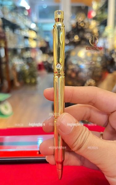 Quà tặng doanh nghiệp-quà tặng đại hội-Bút ký vỏ đạn bằng đồng ghép từ 3 viên đạn ar15