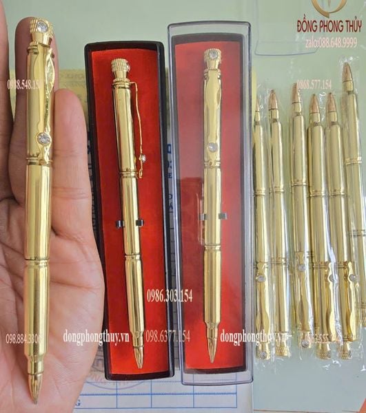 Bút ký vỏ đạn bằng đồng ghép từ 3 viên đạn ar15 - quà tặng đại hội -quà tặng doanh nghiệp