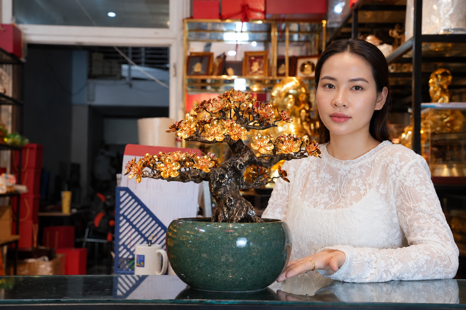 Cây mai vàng 24k bonsai