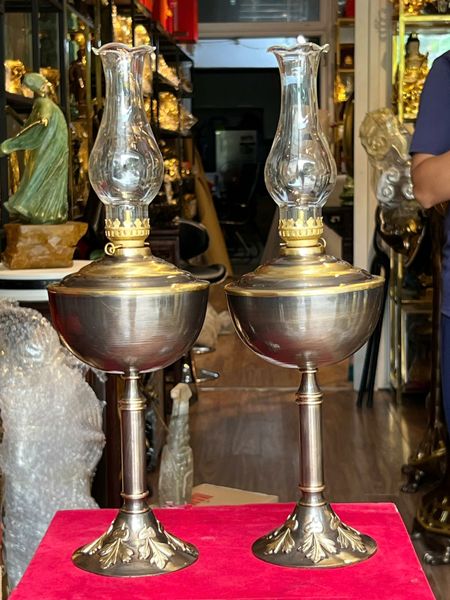 Đèn dầu thờ bằng đồng
